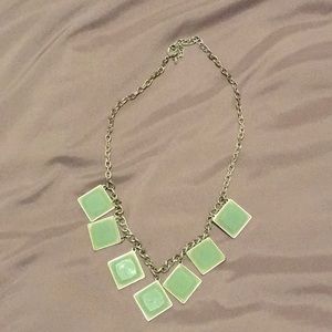 Mint green jewel necklace